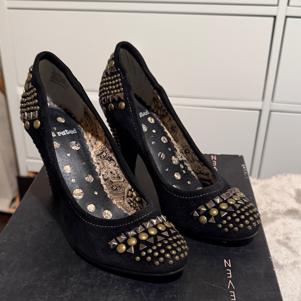 Black Studded Heels